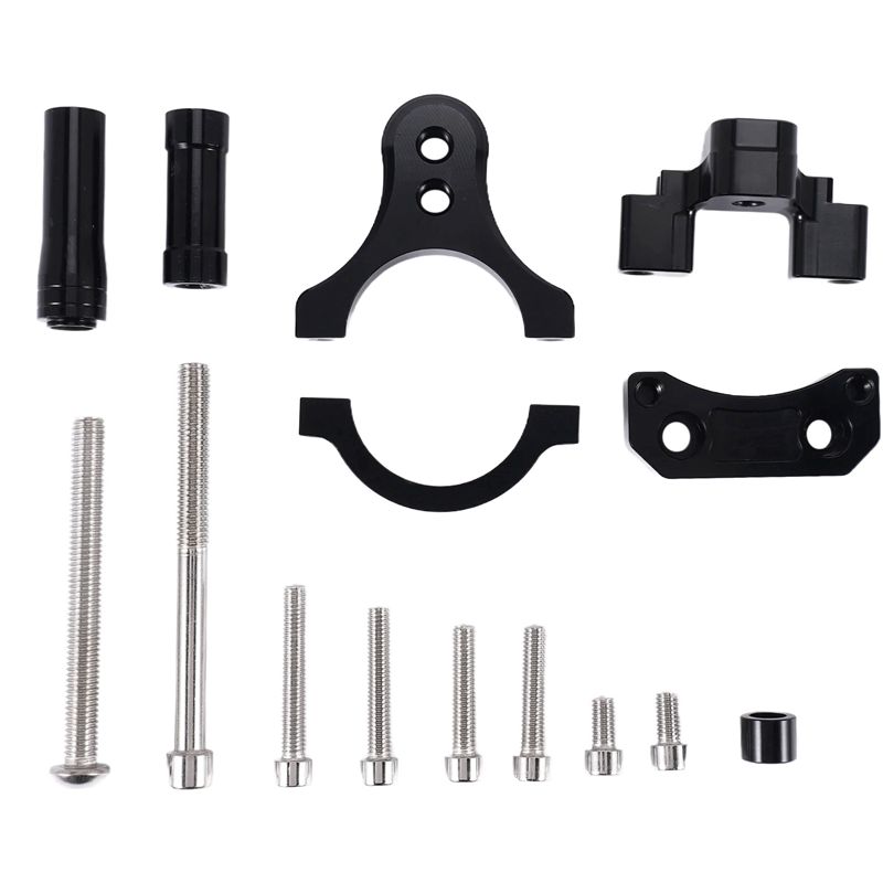 Steering Damper Stabilizer Kit Cnc - WF-Cnc Motorfiets Stuurdemper Stabilisator Demper Bevestigingsbeugel