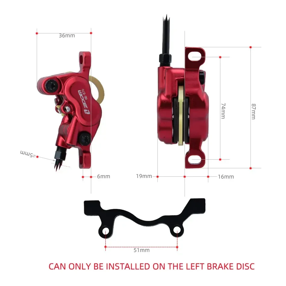 ZOOM HB-876E 4-zuiger schijf h - Zoom Hydraulic Brake 4 Piston E-Scooter recensie en prijs